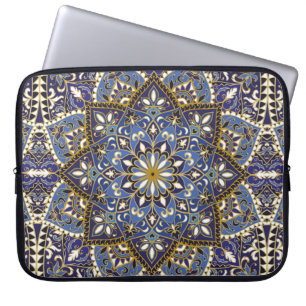 vintage ornate pattern with floral elements. Orien Laptop Sleeve