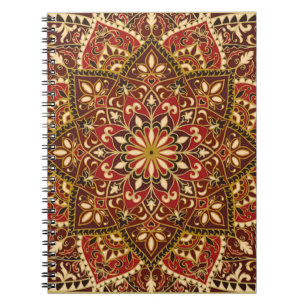 vintage ornate pattern with floral elements. Orien Notebook