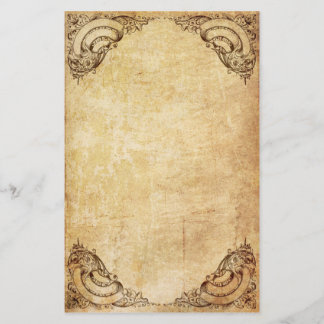 Vintage Ornate Ribbon Stationery