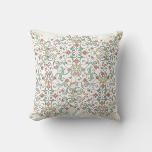 vintage ornate seamless border in Eastern style. O Cushion