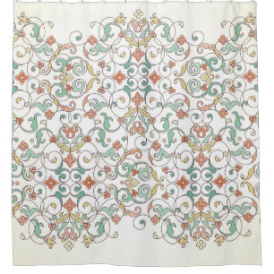 vintage ornate seamless border in Eastern style. O Shower Curtain