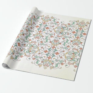 vintage ornate seamless border in Eastern style. O Wrapping Paper