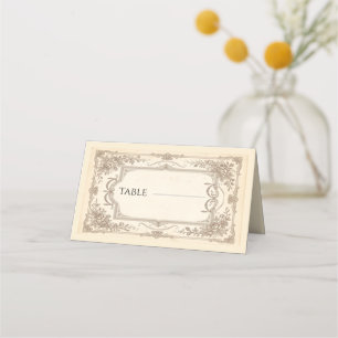 Vintage Ornate Wedding Place Card