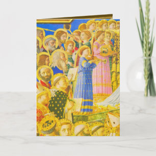 Vintage Orthodox ikon, angel Gabriel Holiday Card