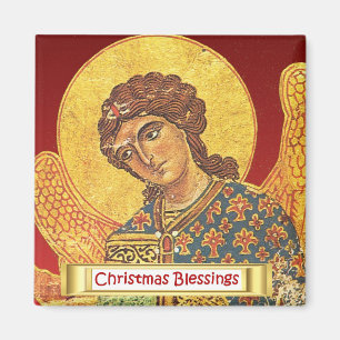 Vintage orthodox ikon, Angel Gabriel Magnet