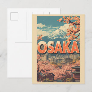 Vintage OSAKA japan island of Honshu gifts Postcard