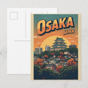 Vintage OSAKA japan island of Honshu gifts Postcard