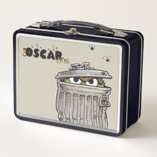 Vintage Oscar in Trash Can Metal Lunch Box