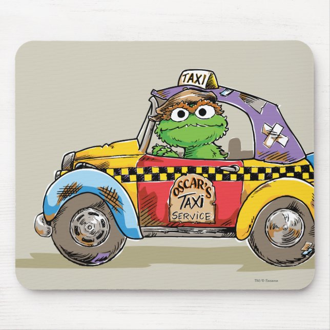 Vintage Oscar's Taxi Service Mouse Mat (Front)