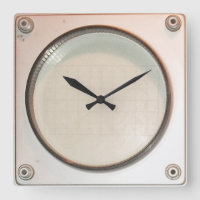 Vintage Oscilloscope Display Screen Clock