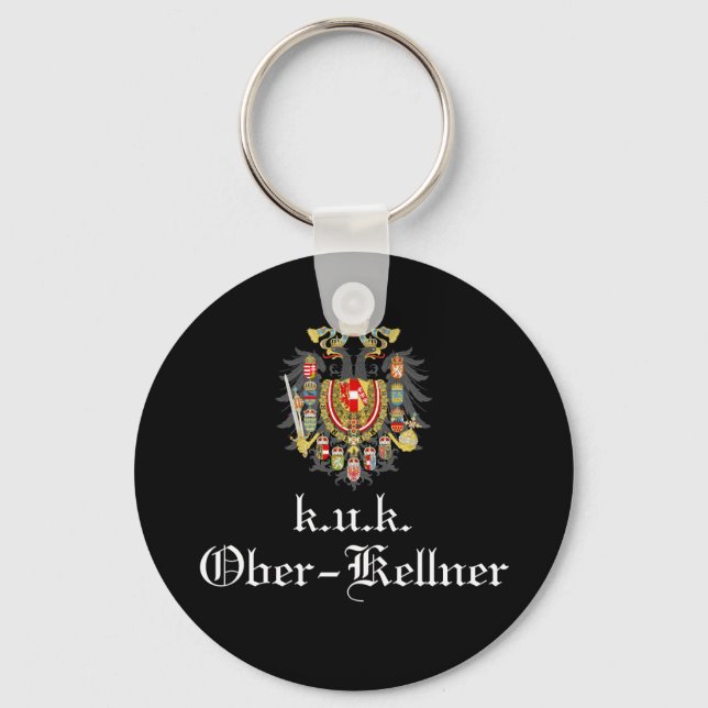 Vintage Österreich Kaiser Ober Kellner  Key Ring (Front)