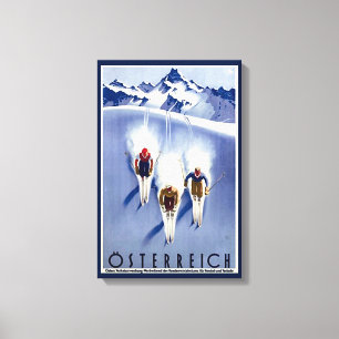 Vintage Österreich Ski Canvas Print