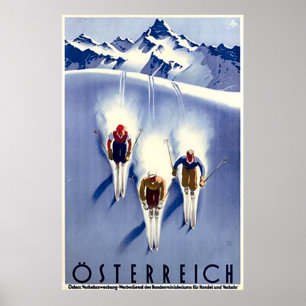 Vintage Österreich Ski Poster