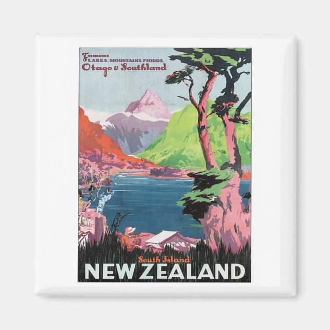 Vintage Otago New Zealand Magnet (Front)