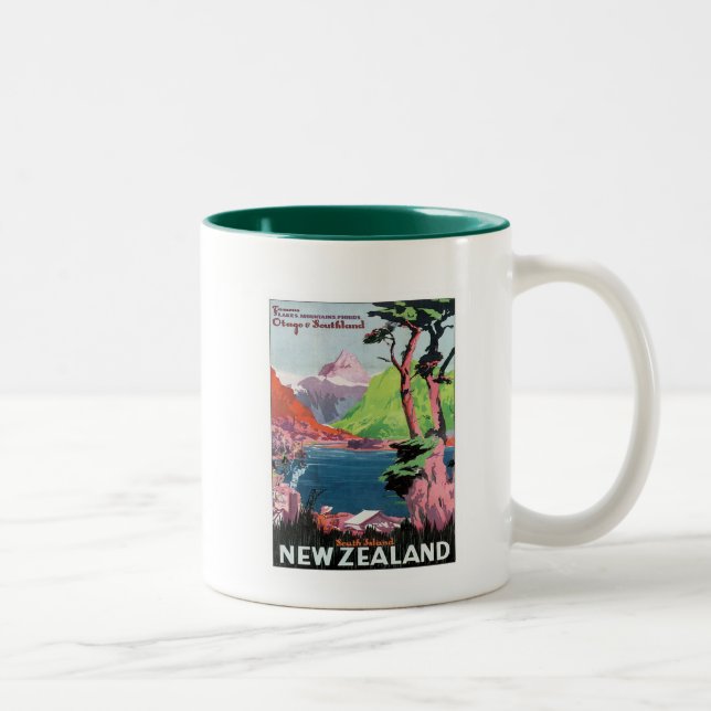 Vintage Otago New Zealand Two-Tone Coffee Mug (Right)