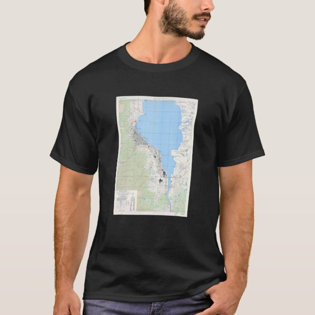Vintage Otsu Japan Map 1945 T-Shirt (Front)