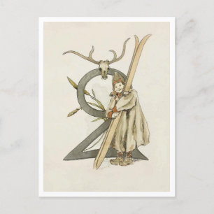 Vintage Ottilia Adelborg Floral Number - 2 Postcard