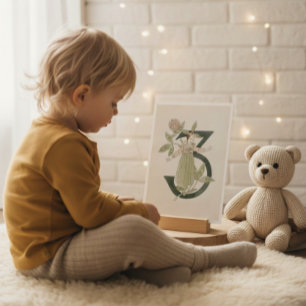 Vintage Ottilia Adelborg Floral Number - 3 Postcard