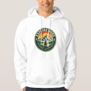 Vintage Outdoor Adventure Mountain Tree Graphic Te Hoodie