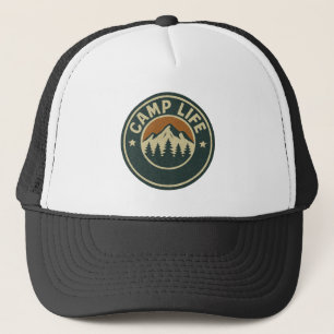 Vintage Outdoors “Camp Life” Adventure Design Trucker Hat