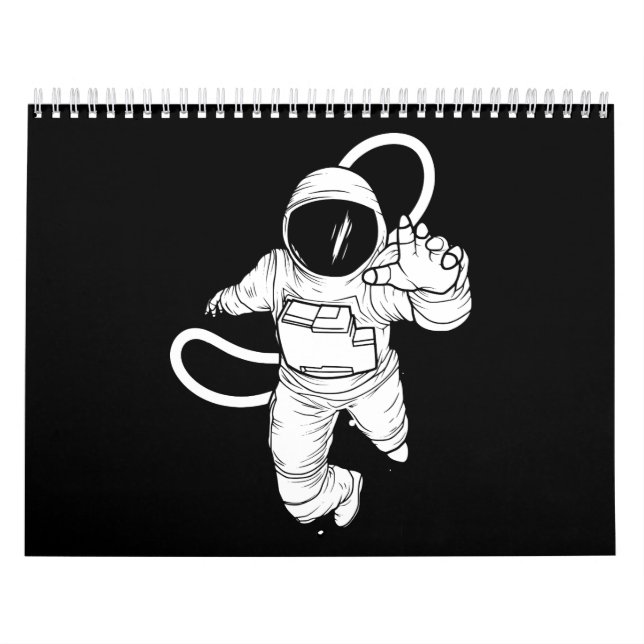 Vintage Outer Space  Funny Astronaut Calendar (Cover)