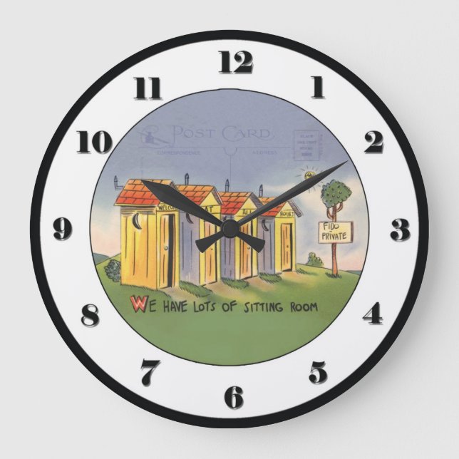 Vintage Outhouse Clock (Front)