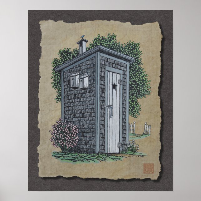 Vintage Outhouse Poster (Front)