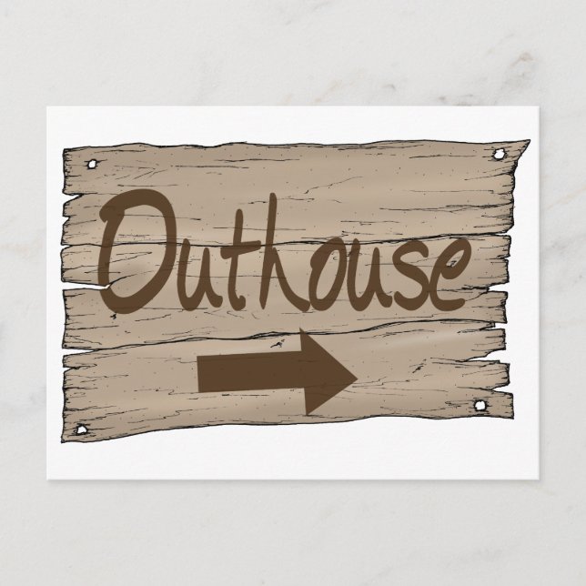 vintage outhouse right postcard (Front)