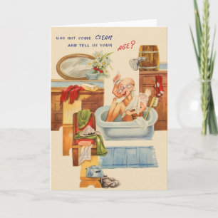 Vintage Over the Hill Birthday Card