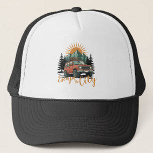 Vintage Overland 4x4 Adventure Escape The City Trucker Hat
