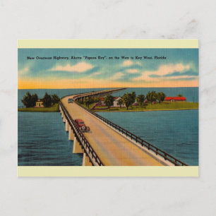 Vintage Overseas Highway Florida Keys Postcard
