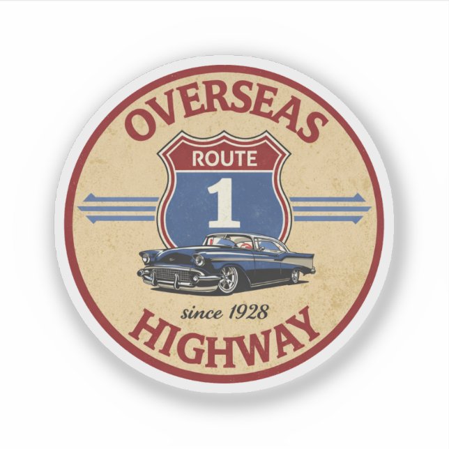 vintage Overseas Highway florida keys road gifts (Front)