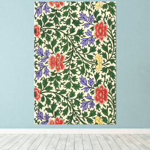 Vintage Owen Jones Chinoiserie Peony Pattern Canvas Print