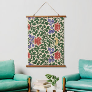 Vintage Owen Jones Chinoiserie Peony Pattern Hanging Tapestry