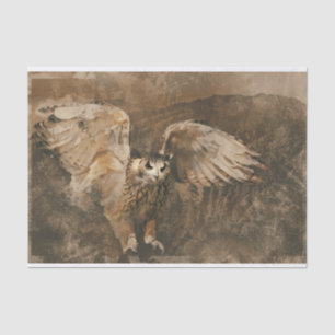 Vintage Owl Bird Wildlife Decoupage Tissue Paper