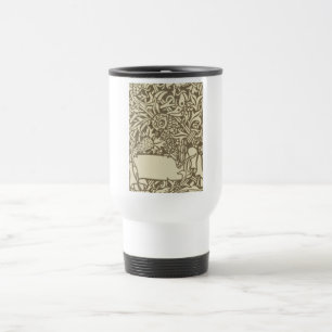 Vintage Owl Bookplate Arts and Crafts Walter Crane Travel Mug