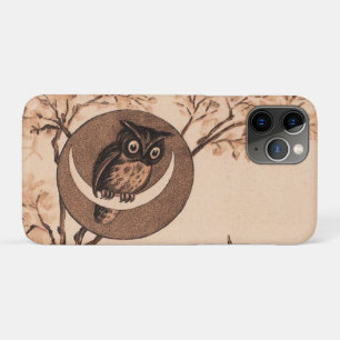 Vintage Owl in Moon iPhone 11 Pro Case