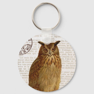 Vintage Owl...Keychain Key Ring