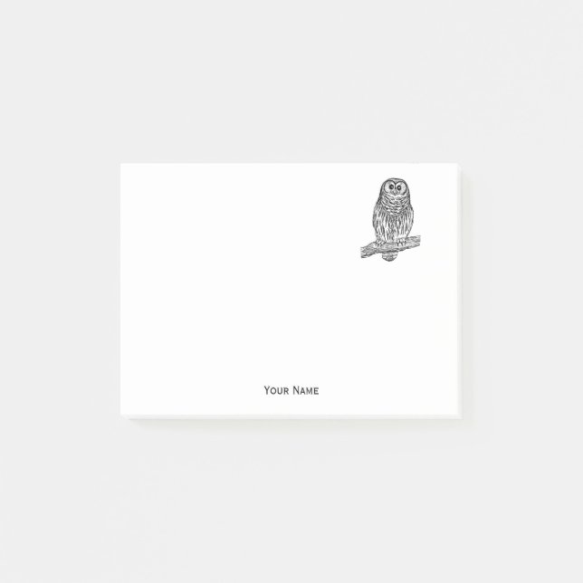 Vintage Owl on Branch #1 Post-it Notes (Front)