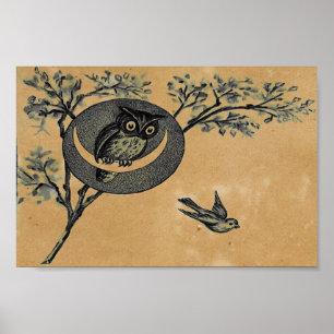 Vintage Owl Poster
