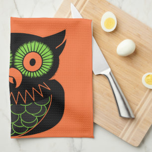 Vintage Owl Tea Towel