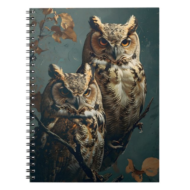 Vintage Owls Notebook (Front)