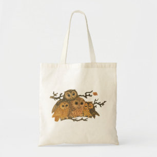 Vintage Owls Tote Bag