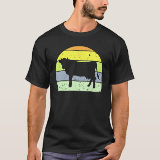 Vintage Ox  Cow Retro Ox  Cow Silhouette Cute Ox   T-Shirt