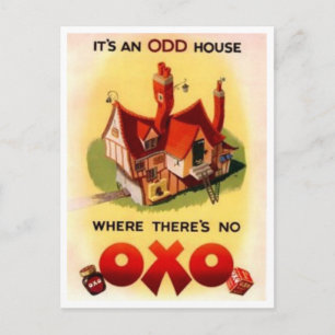 Vintage OXO Ad - It's And Odd House Where There's  Postcard