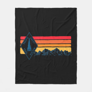 Vintage Pacific Crest Trail Marker Sign Retro Hiki Fleece Blanket