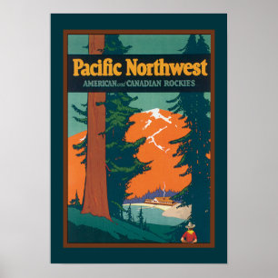 Vintage Pacific Northwest Poster