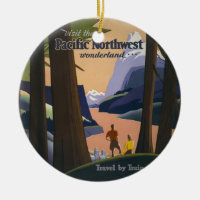Vintage Pacific Northwest Travel Poster 1925 Train