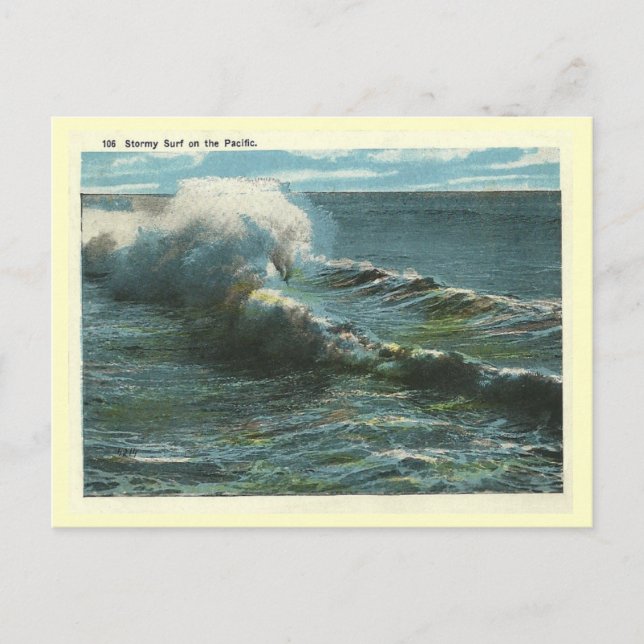Vintage Pacific Surf Postcard (Front)
