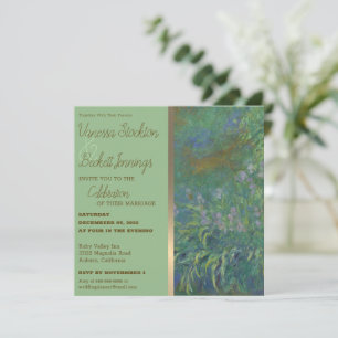 Vintage Painted Foliage Monet Wedding Invitation